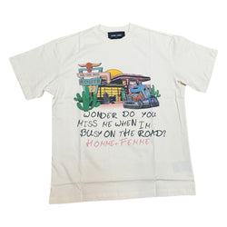 Homme Femme “Truck Stop” White Tee