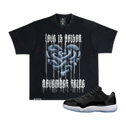 November Reine “Love Is Poison” Black Heavyweight Tee