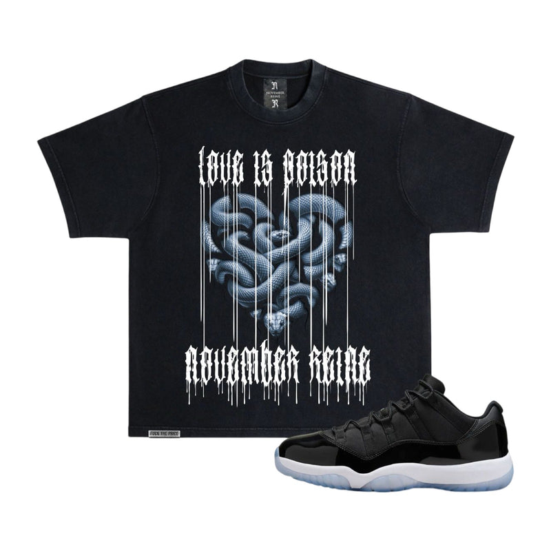 November Reine “Love Is Poison” Black Heavyweight Tee