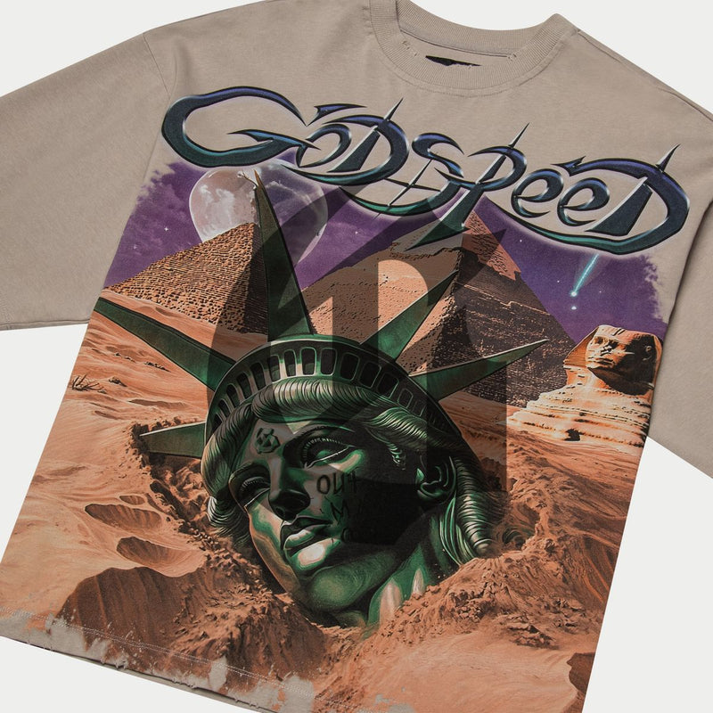 Godspeed “Mother Cairo” Stone Grey Tee