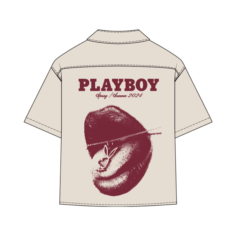 Homme Femme “Playboy” Cream Button Up