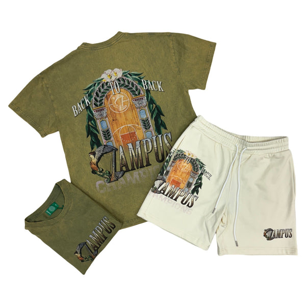 Campus Champions Olive Short Set
