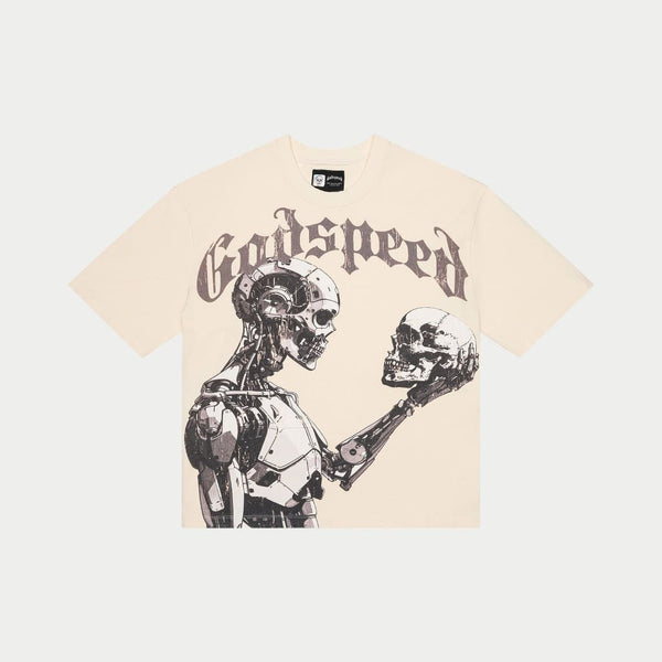 Godspeed “Mankind vs Ai” Bone/Black Tee
