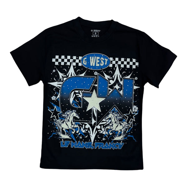 G West “Le Mans France” Stones Black Tee