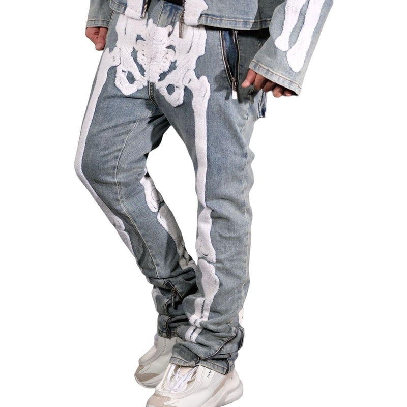 Vicious “Skeleton” Flare Jeans
