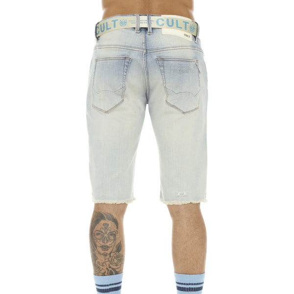 Cult “Scars” Rocker Belted Shorts