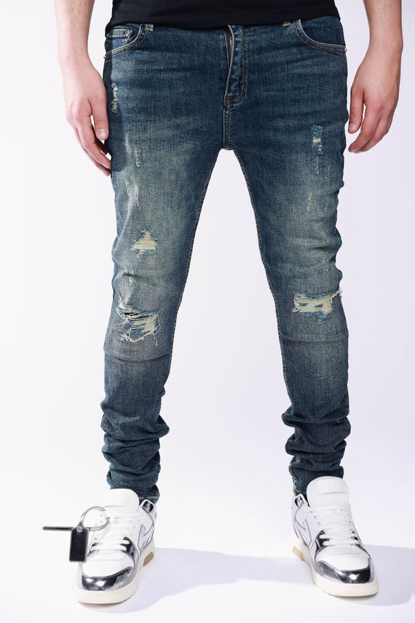 Pali “Ripped” Navy Blue Jeans (PL009)