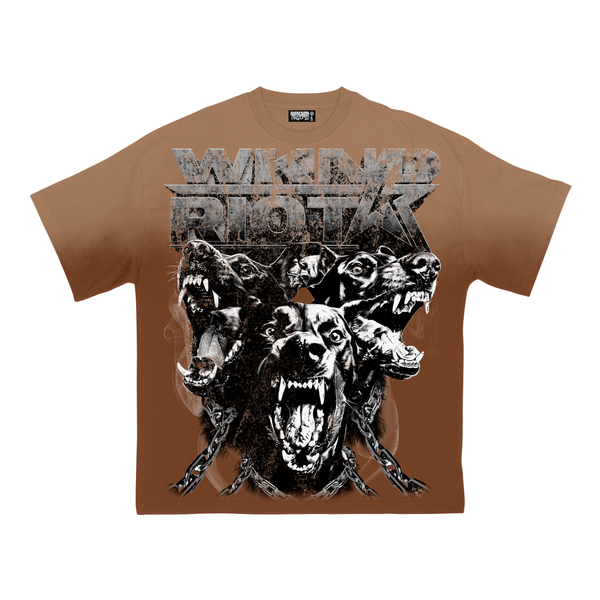 Wknd “Riot Doberman” Brown Sunfade Tee