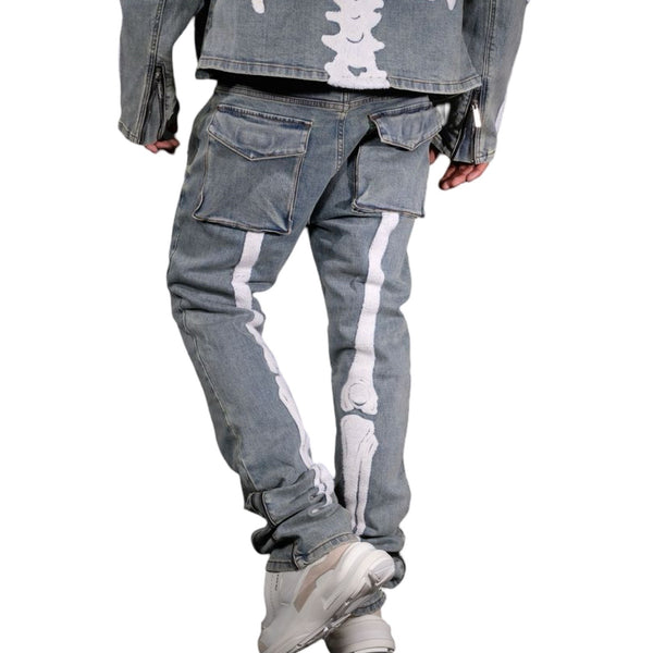 Vicious “Skeleton” Flare Jeans