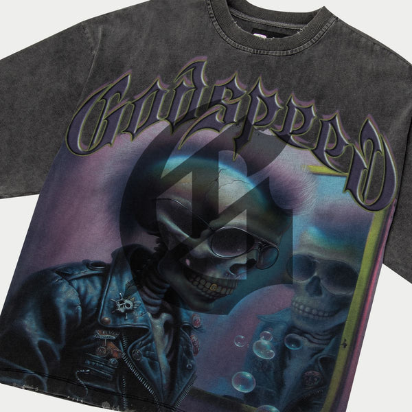 Godspeed “Man In The Mirror” Grey Wash Tee