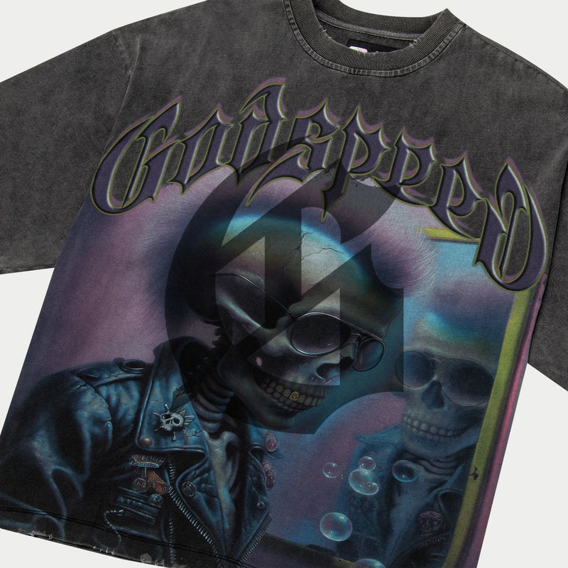 Godspeed “Man In The Mirror” Grey Wash Tee