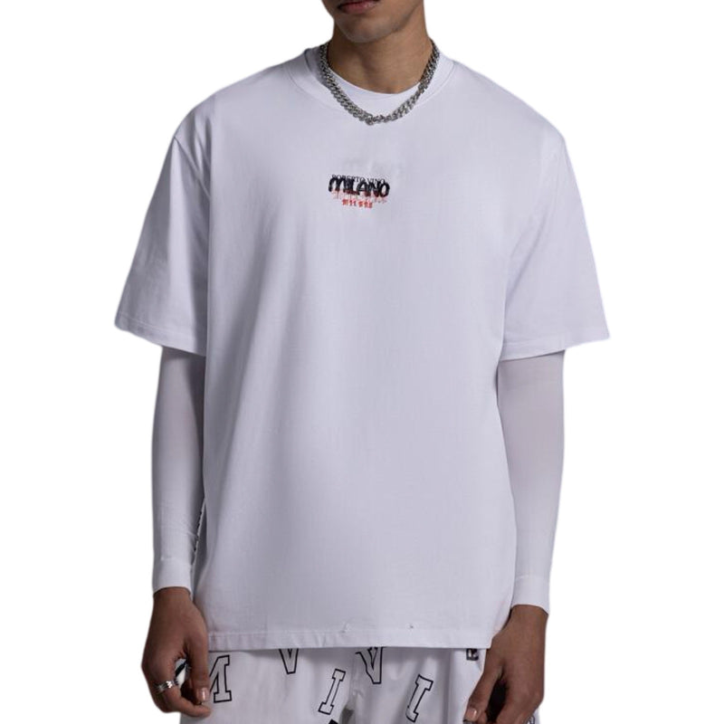 Roberto Vino Tech Paint White Tee