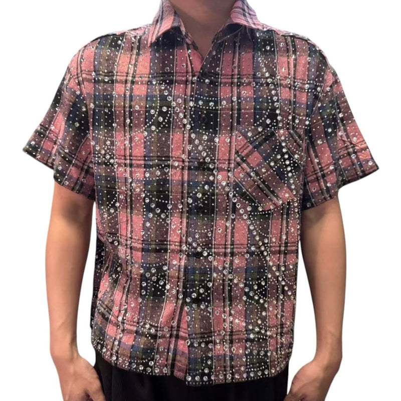 The Syndicate “Milano” Pink Stones S/S Flannel