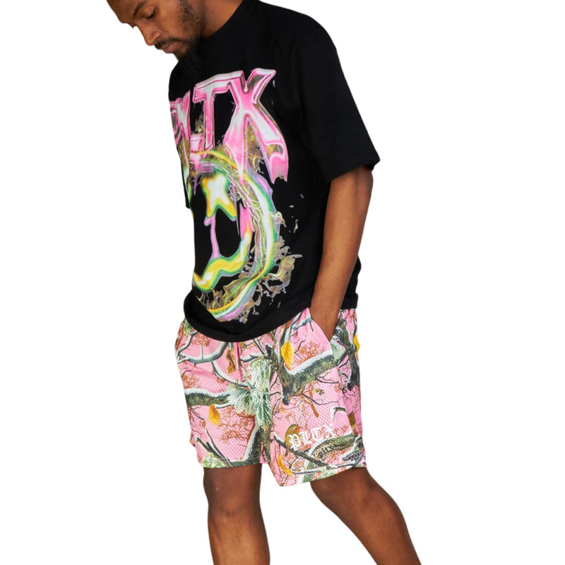 PLTKS Graphic Tee Pink Mesh Short Set