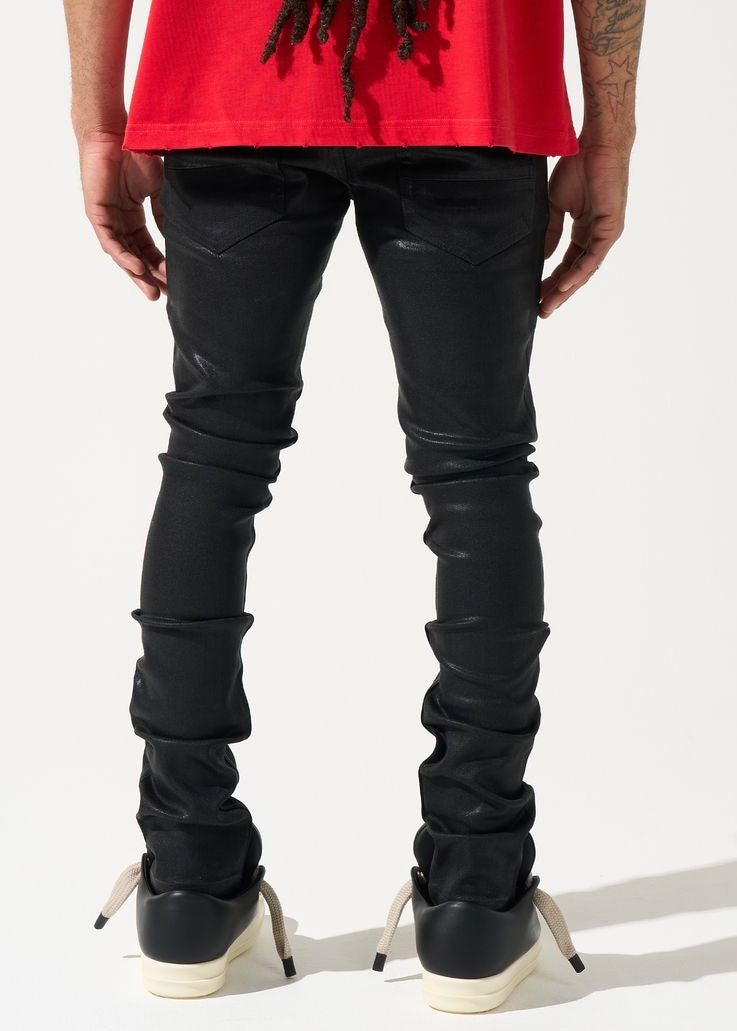 Serenede “Onyx” Coated Black Jeans