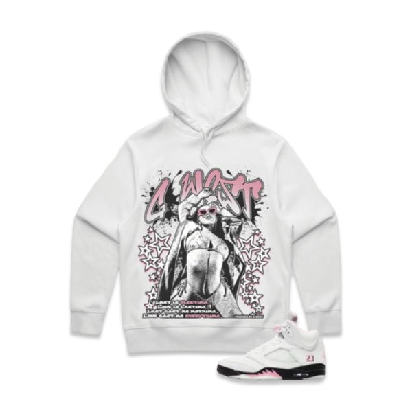 G West “Heat Check” Stones White Hoodie