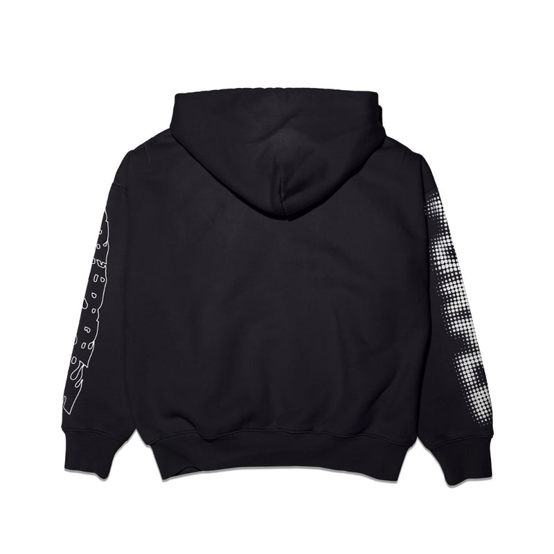 Purple Brand Fleece Flame Black Hoodie