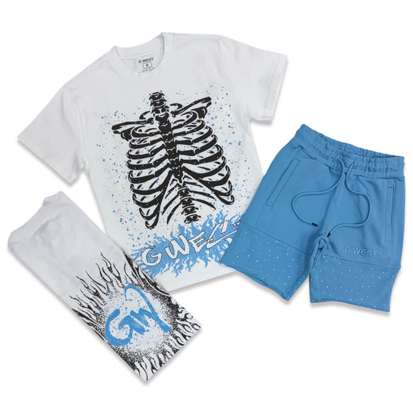 G West “Skeleton Body” Stones Short Set