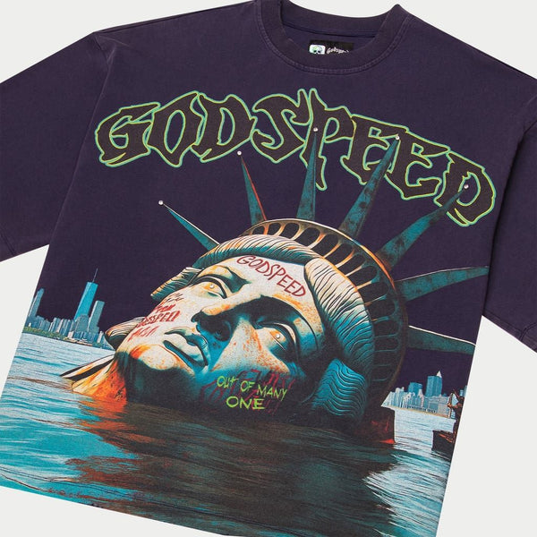 Godspeed “Sunken Liberty” Navy Tee