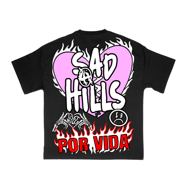 Lost Hills Por Vida Black Tee