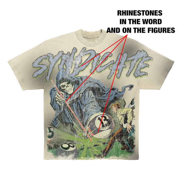 The Syndicate “13” Cream Overspray Tee