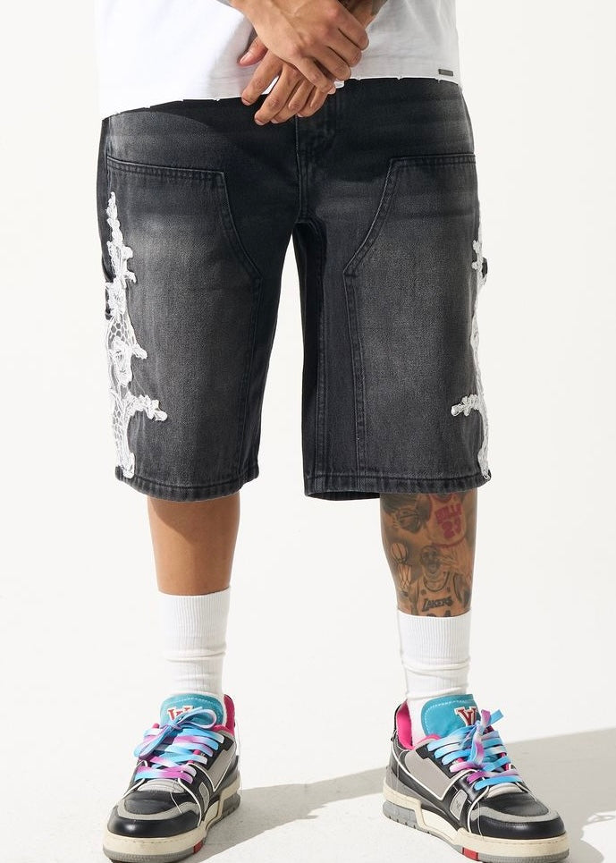 Serenede “Growth” Black Denim Shorts