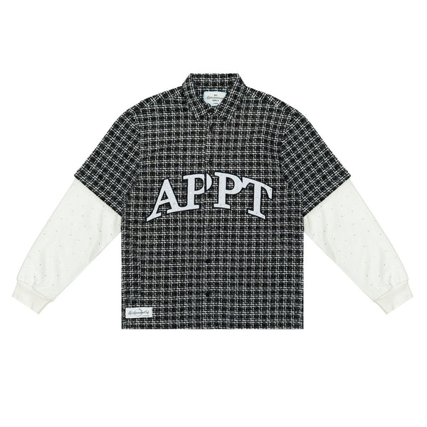 By Appt Only “Static” Black Flannel Button Up