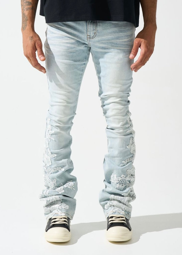 Serenede “Garden” Stacked Blue Jeans