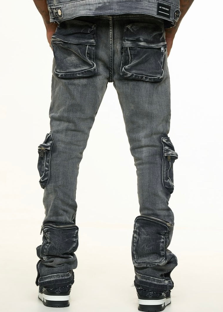 Pheelings “Journey To Greatness” Grey Flare Stack Jean