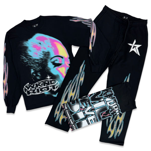 Wknd Riot Flame Jogging Set