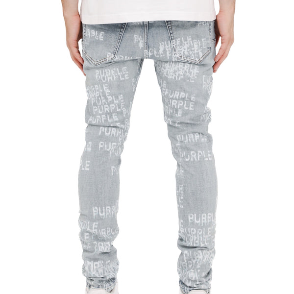 Purple Brand Stamp Print Jeans