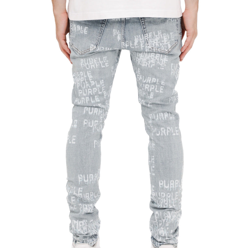 Purple Brand Stamp Print Jeans