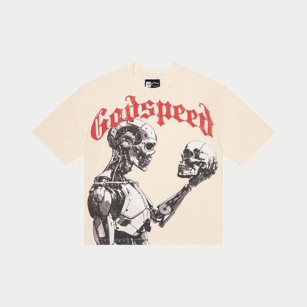 Godspeed “Mankind vs Ai” Bone/Red Tee