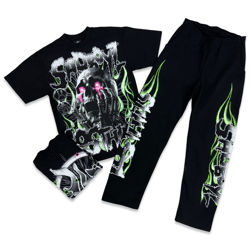 Lost Hills “Skeletal Tears” Tee Jogging Set