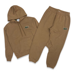 Men’s Fleece Oversized Jogging Set In Beige