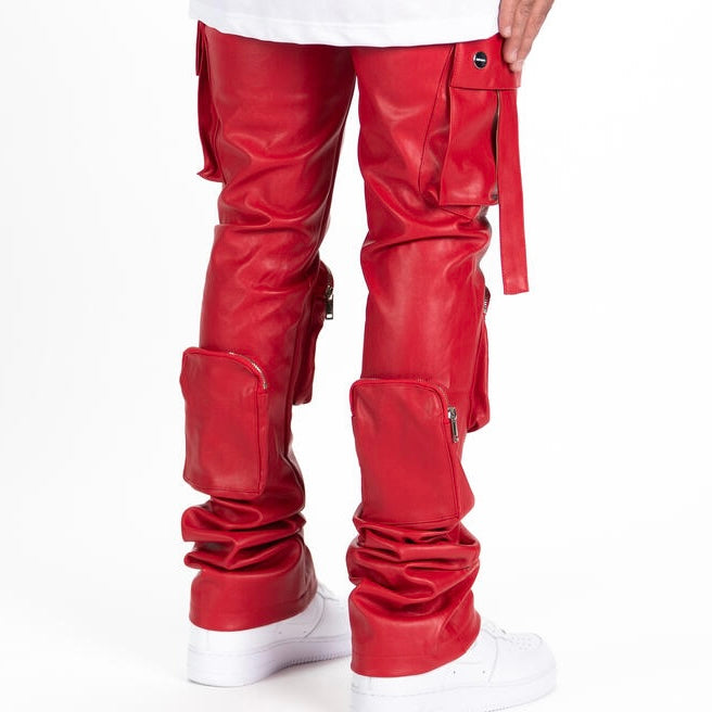 Pheelings “Never Look Back” Red Flare Leather Pants