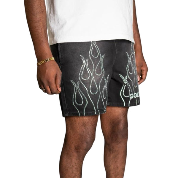 Golden “Summer Shorts” Eternal Flame Diamond Shorts
