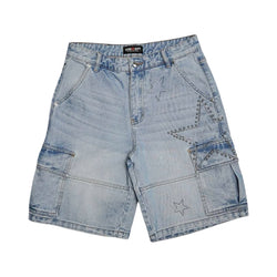 Concept La “Madrid” Blue Wash Shorts