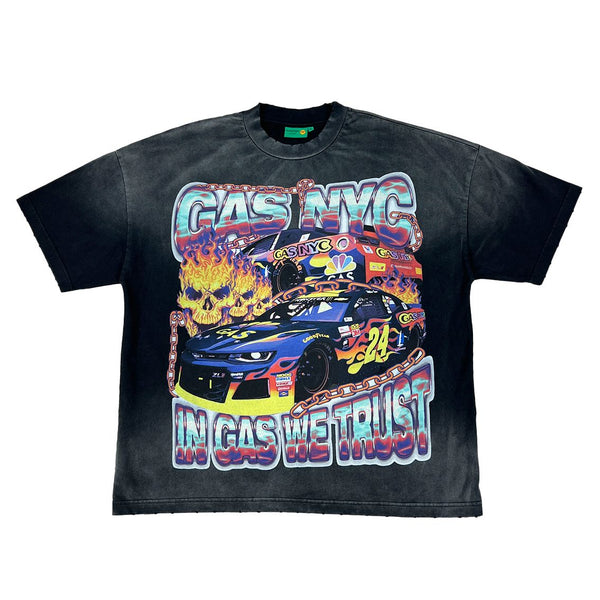 Gas Nyc “Racing” Black S/S Tee
