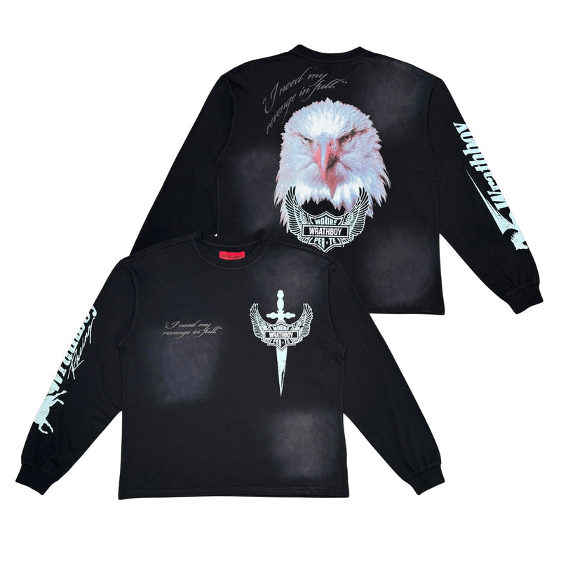 Wrathboy Eagle Black L/S Tee