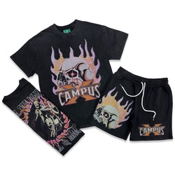 Campus “Hell & Back” Black Short Set