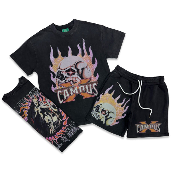 Campus “Hell & Back” Black Short Set