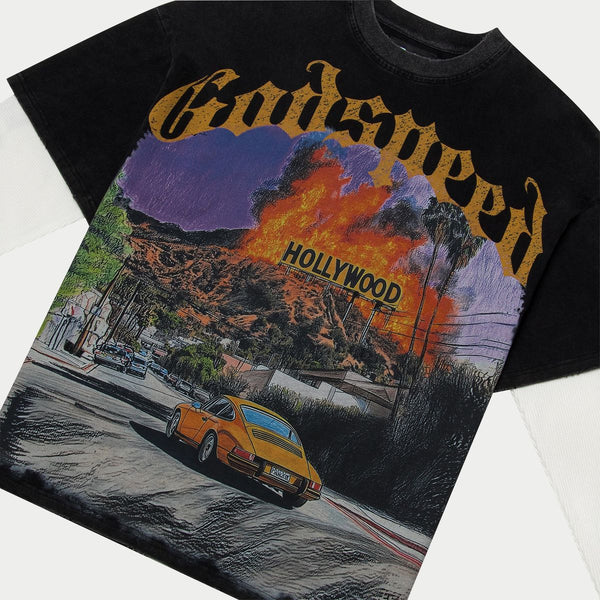 Godspeed “Los Scandalous” Layered Black L/S Tee
