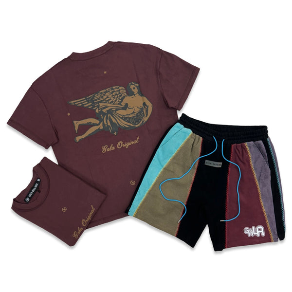 Gala “Slicer” Maroon Short Set