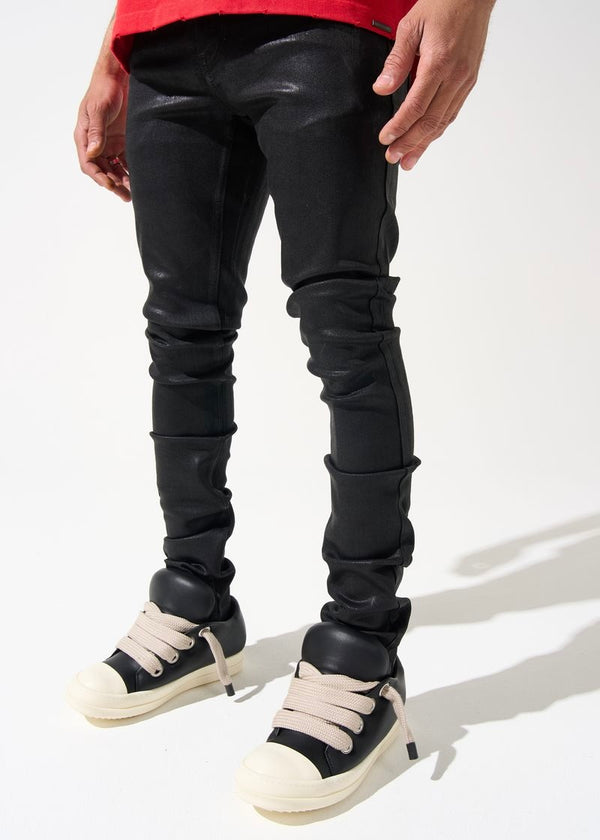 Serenede “Onyx” Coated Black Jeans