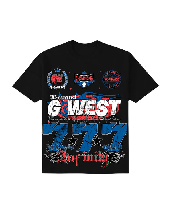 G West “777” Stones Black Tee