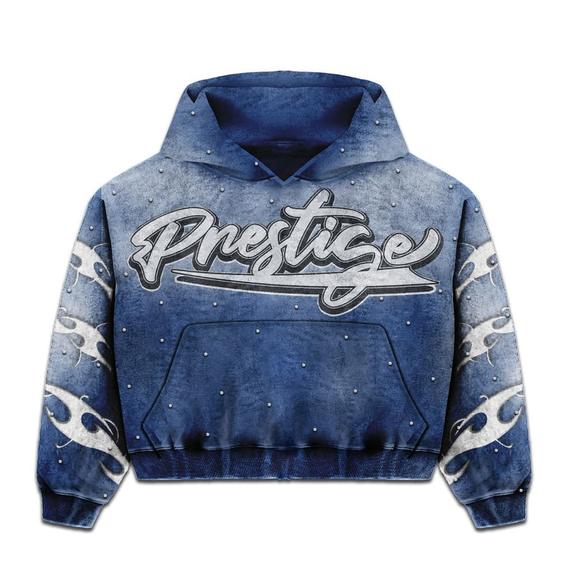 Prestige “Flames” Blue Hoodie