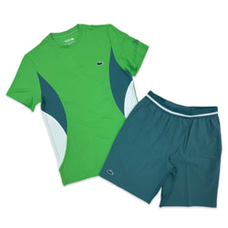Men’s Green Tennis Tee Short Set