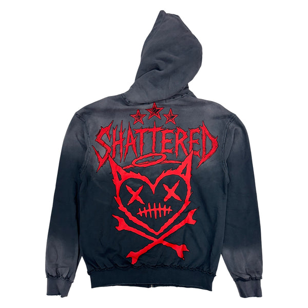 Shattered Hearts “Head” Dark Gray Hoodie
