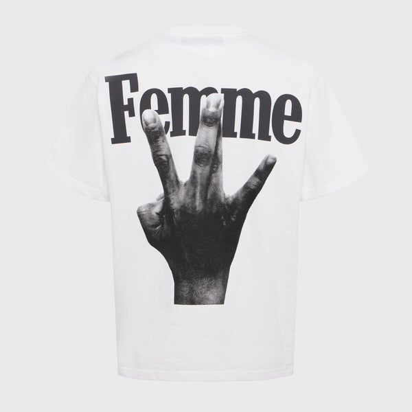 Homme Femme “Twisted Fingers” Black/White Tee